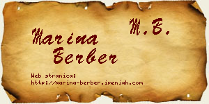 Marina Berber vizit kartica